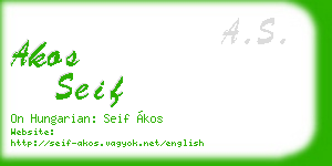 akos seif business card